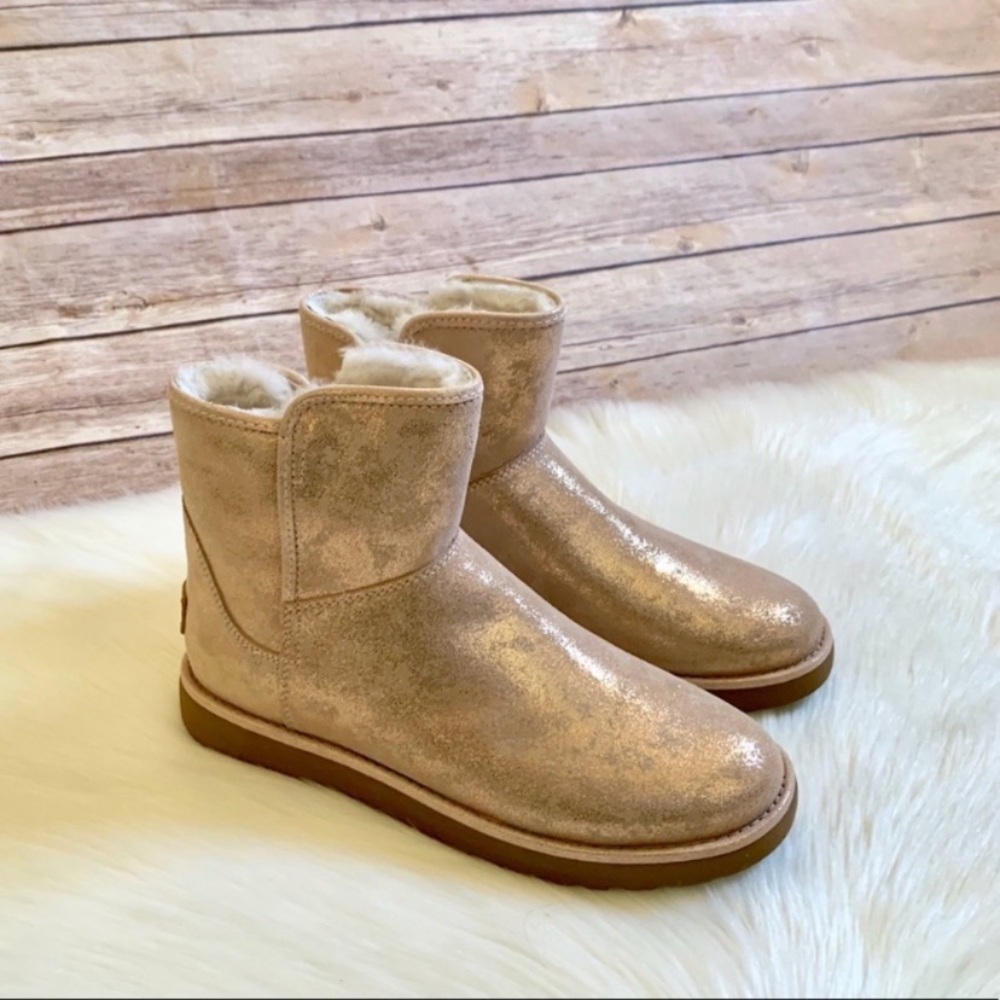 UGG Rose Gold Abree Mini Stardust Boots - Picture 5 of 8